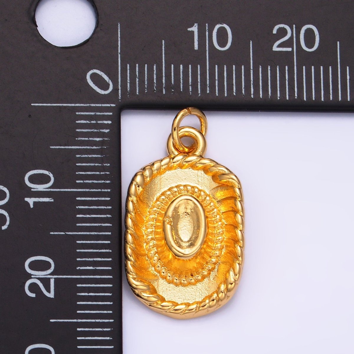 24K Gold Filled Multidimensional 3D Cowboy Hat Charm | W269 - DLUXCA