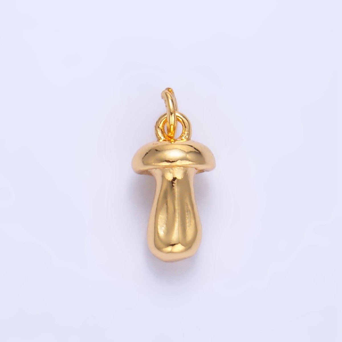 24K Gold Filled Mushroom Plant Multidimensional 3D Charm in Gold & Silver | W133 - DLUXCA