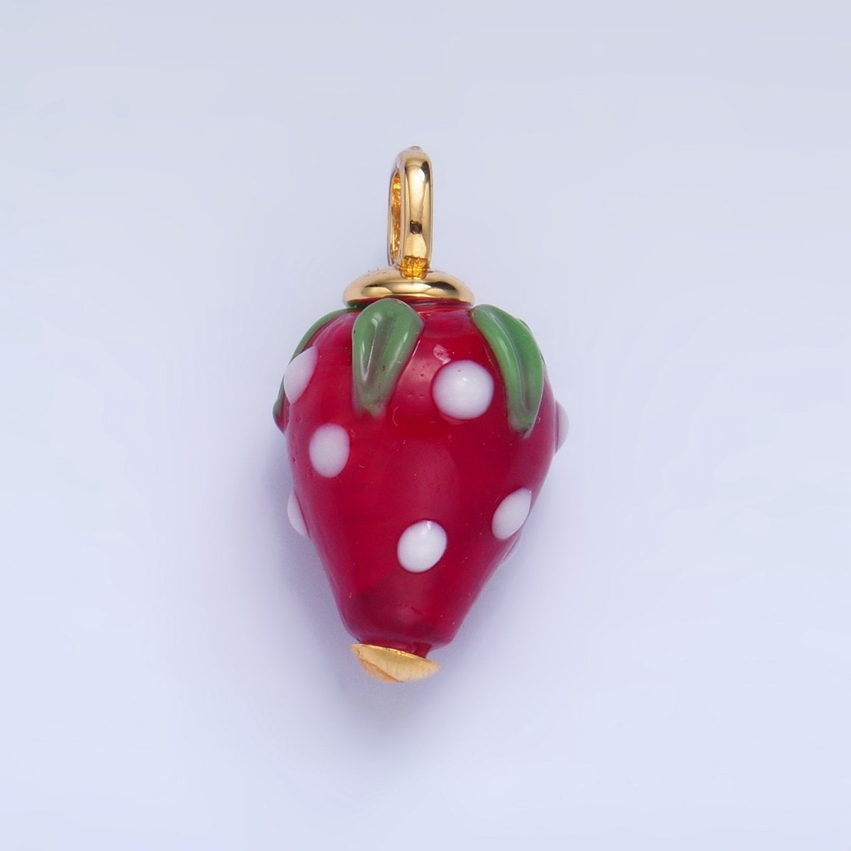 24K Gold Filled Nature Floral Mushroom Pet Sea Sell Ceramic Drop Charm - DLUXCA