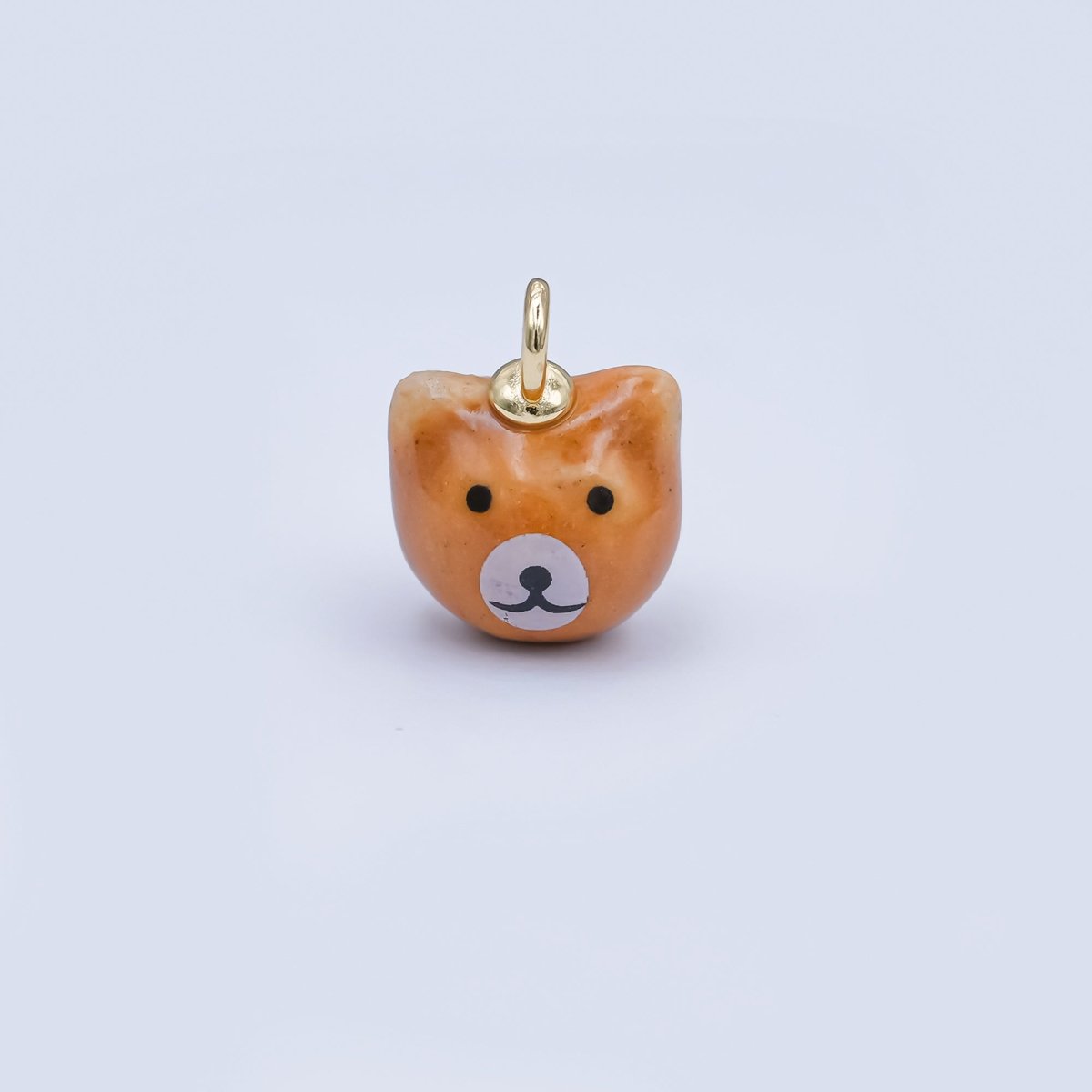 24K Gold Filled Nature Floral Mushroom Pet Sea Sell Ceramic Drop Charm - DLUXCA