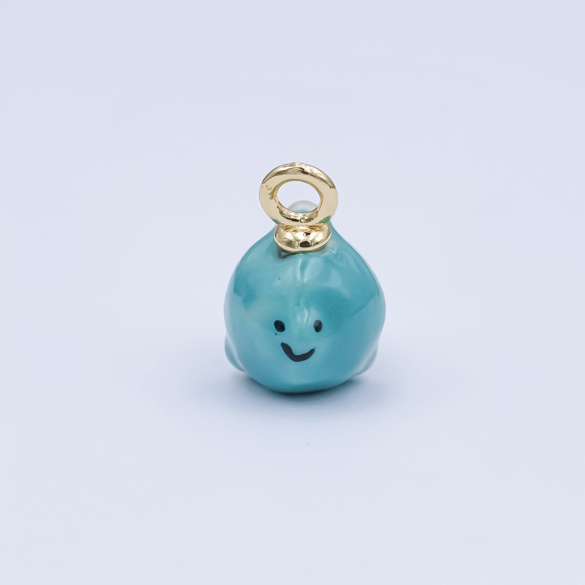 24K Gold Filled Nature Floral Mushroom Pet Sea Sell Ceramic Drop Charm - DLUXCA