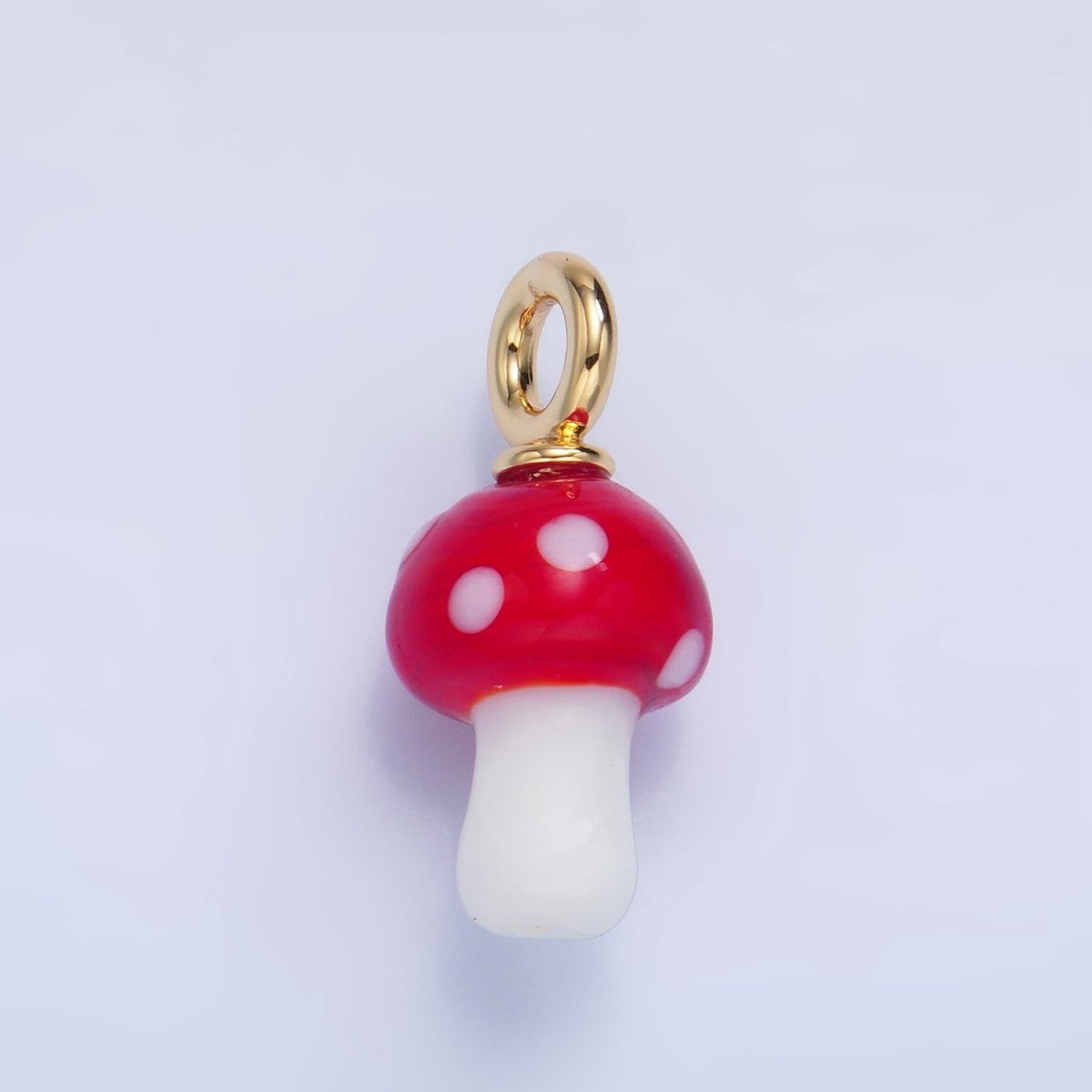 24K Gold Filled Nature Floral Mushroom Pet Sea Sell Ceramic Drop Charm - DLUXCA