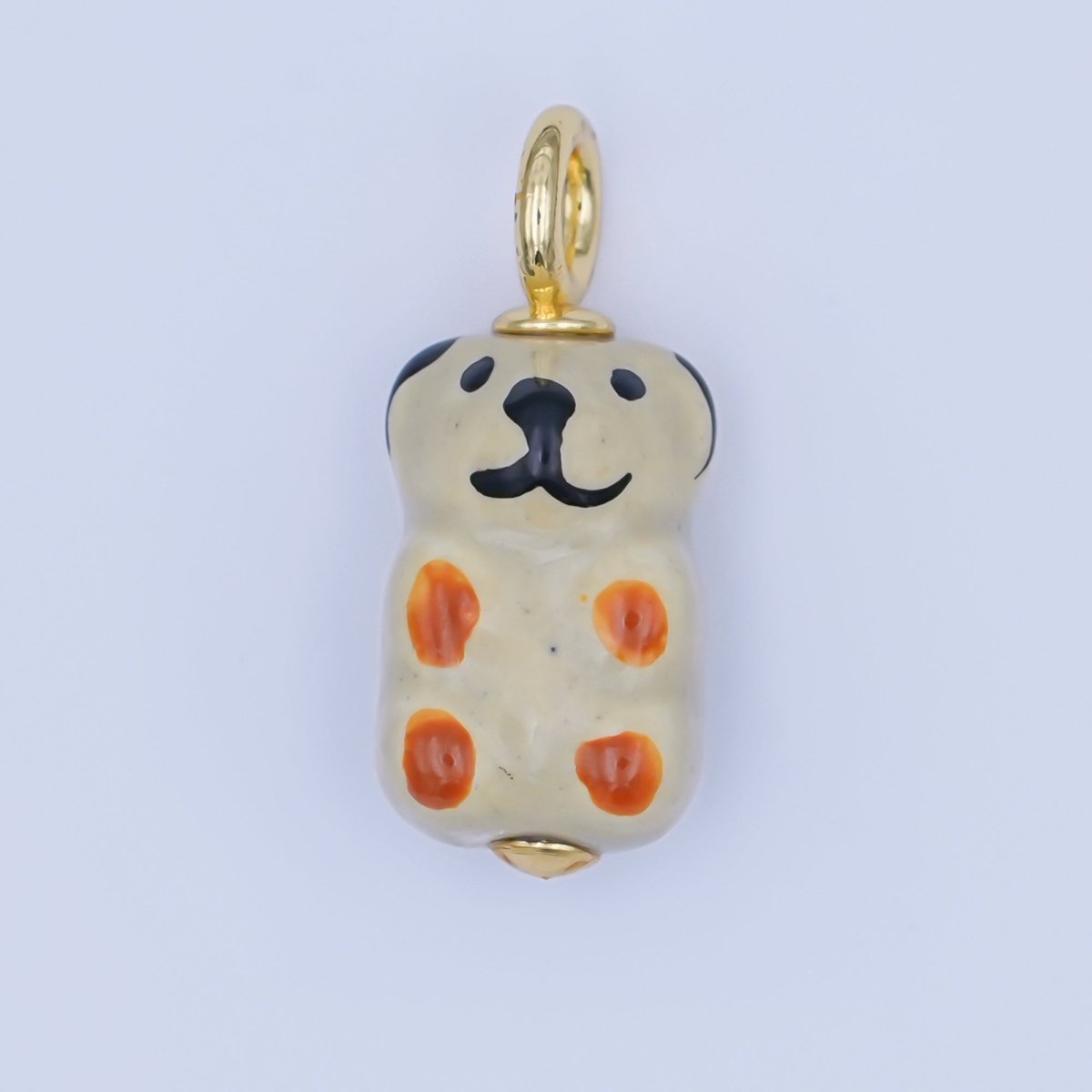 24K Gold Filled Nature Floral Mushroom Pet Sea Sell Ceramic Drop Charm - DLUXCA