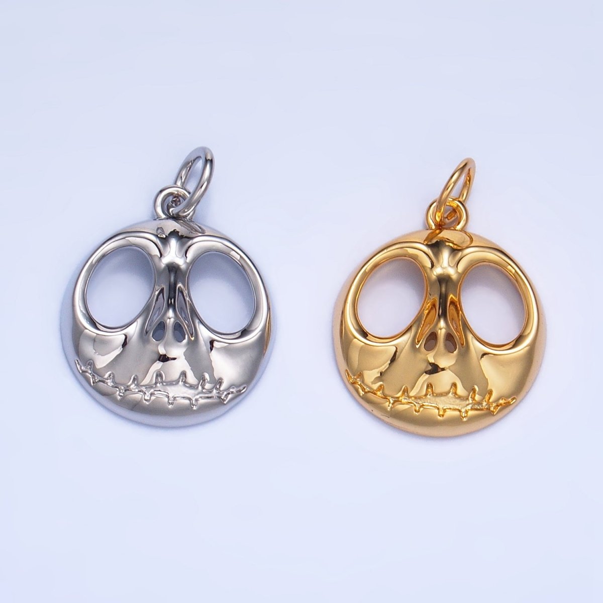 24K Gold Filled Nightmare Skeleton Charm in Gold & Silver | X926 - DLUXCA