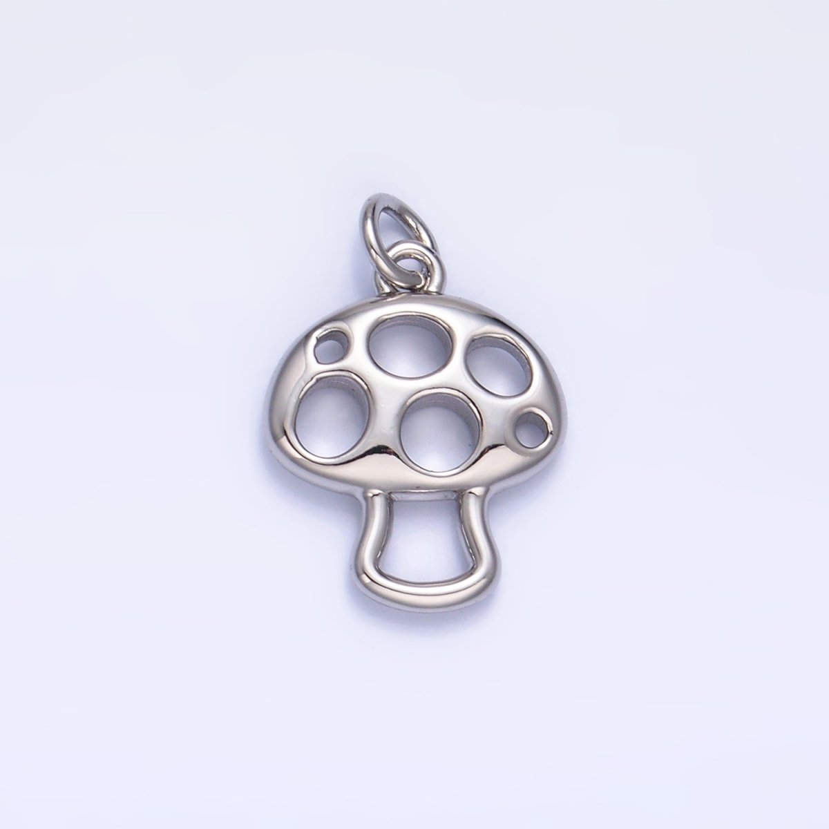 24K Gold Filled Open Mushroom Charm in Gold & Silver | W218 - DLUXCA