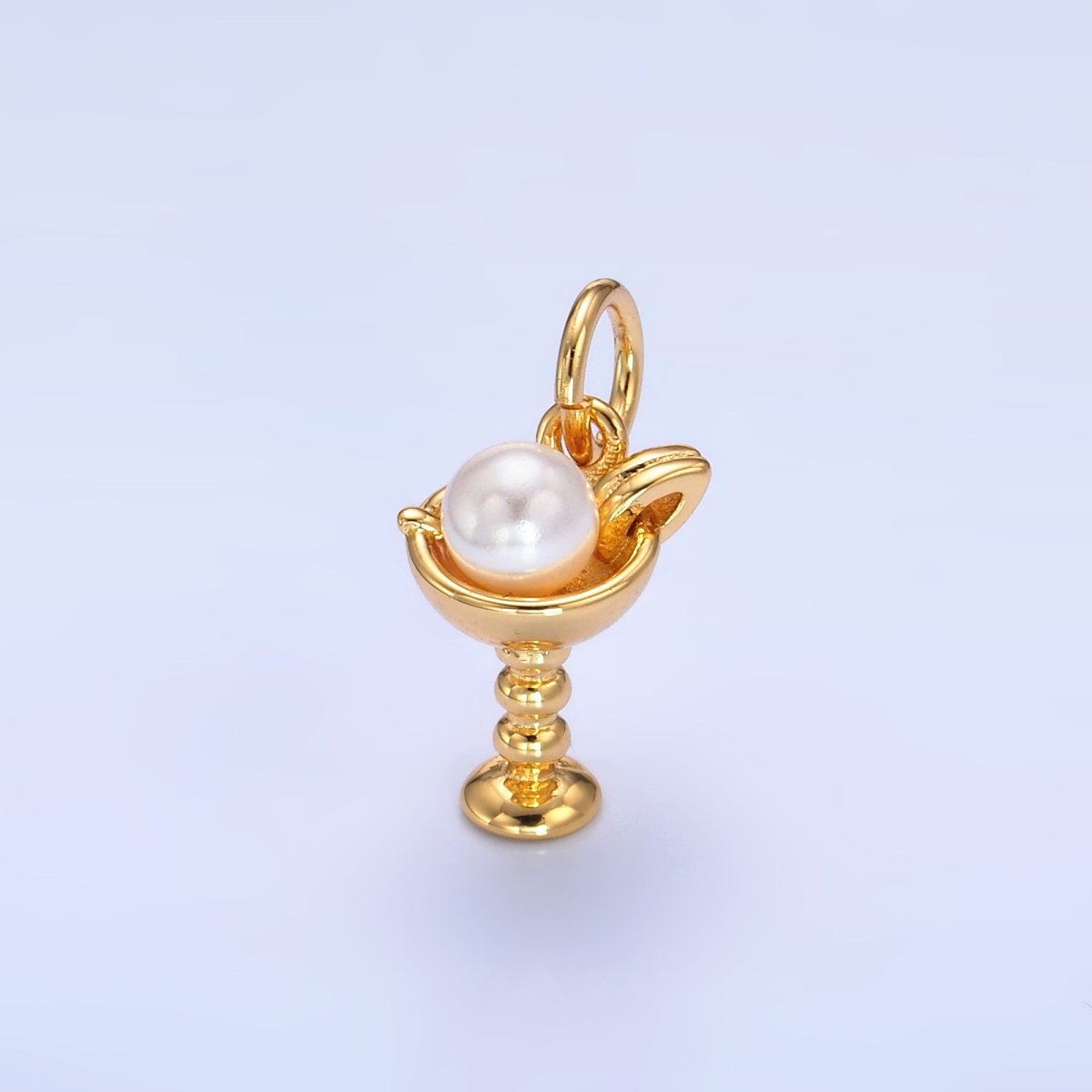 24K Gold Filled Pearl Ice Cream Dessert Food Charm | W428 - DLUXCA