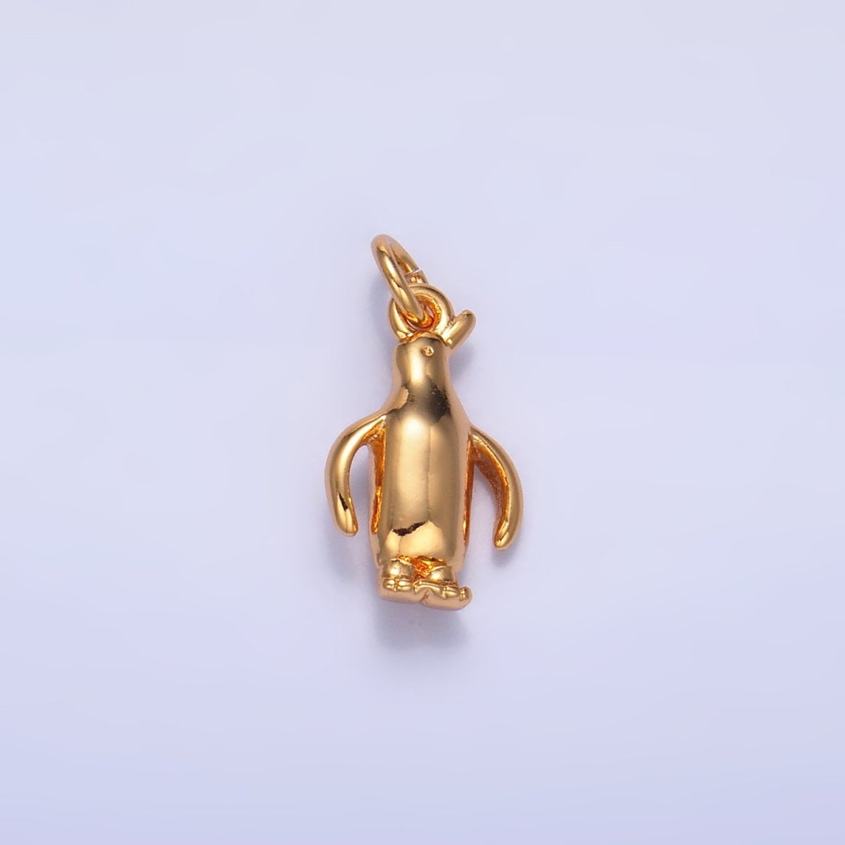 24K Gold Filled Penguin Bird Wildlife Animal 3D Multidimensional Charm | W389 - DLUXCA