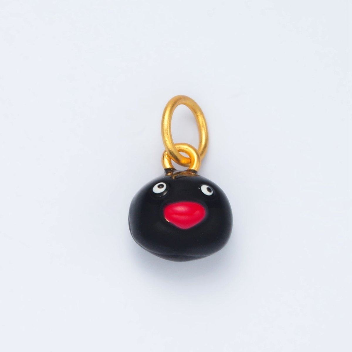 24K Gold Filled Penguin Head Animal Enamel Charm | AG921 - DLUXCA