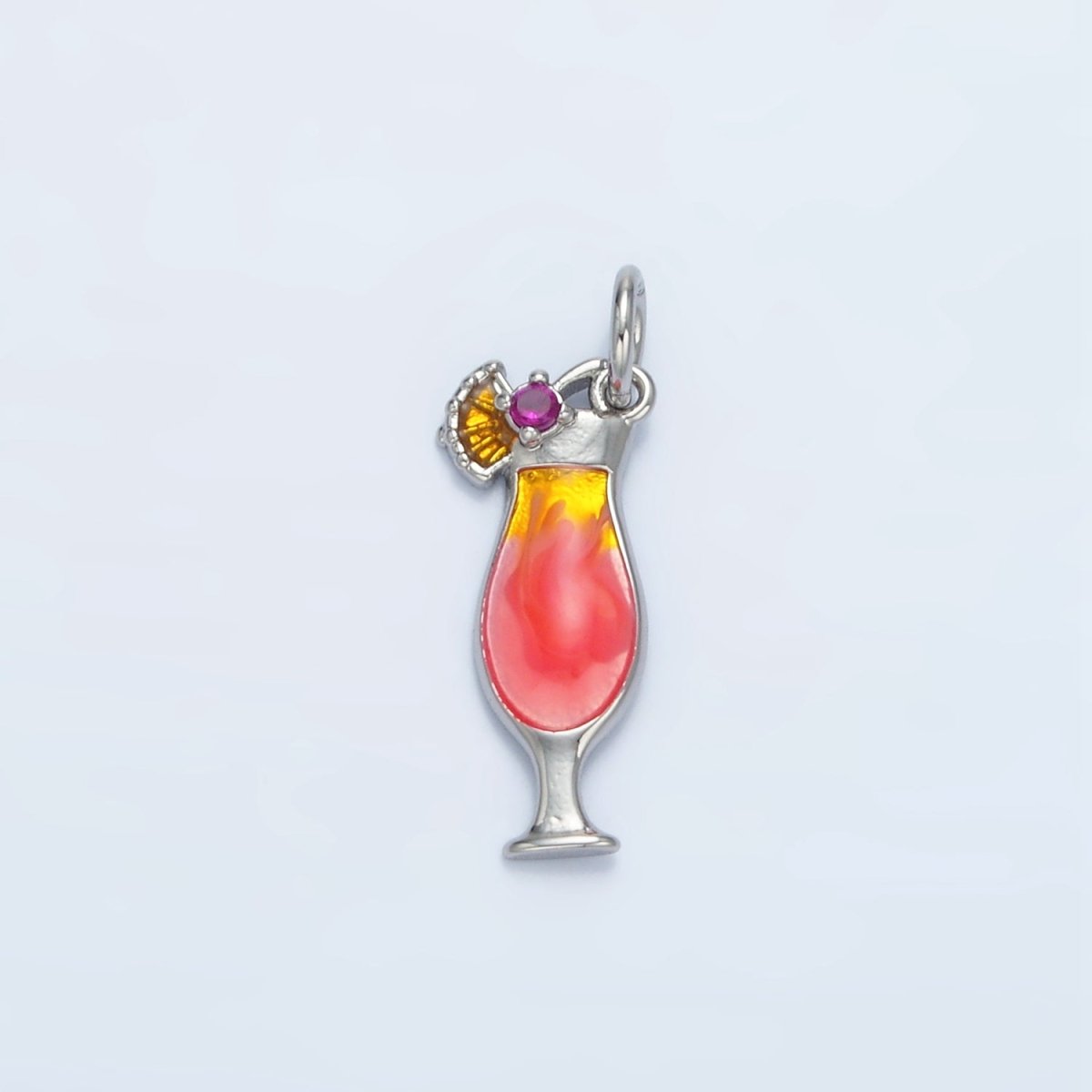 24K Gold Filled Pina Colada Alcohol Drink Charm in Gold & Silver | E202 - DLUXCA