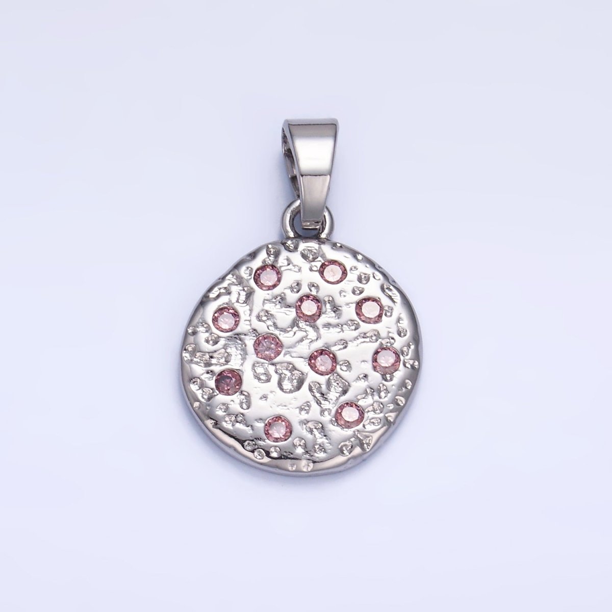 24K Gold Filled Pink CZ Cookie Food Pendant in Gold & Silver | AA1428 - DLUXCA