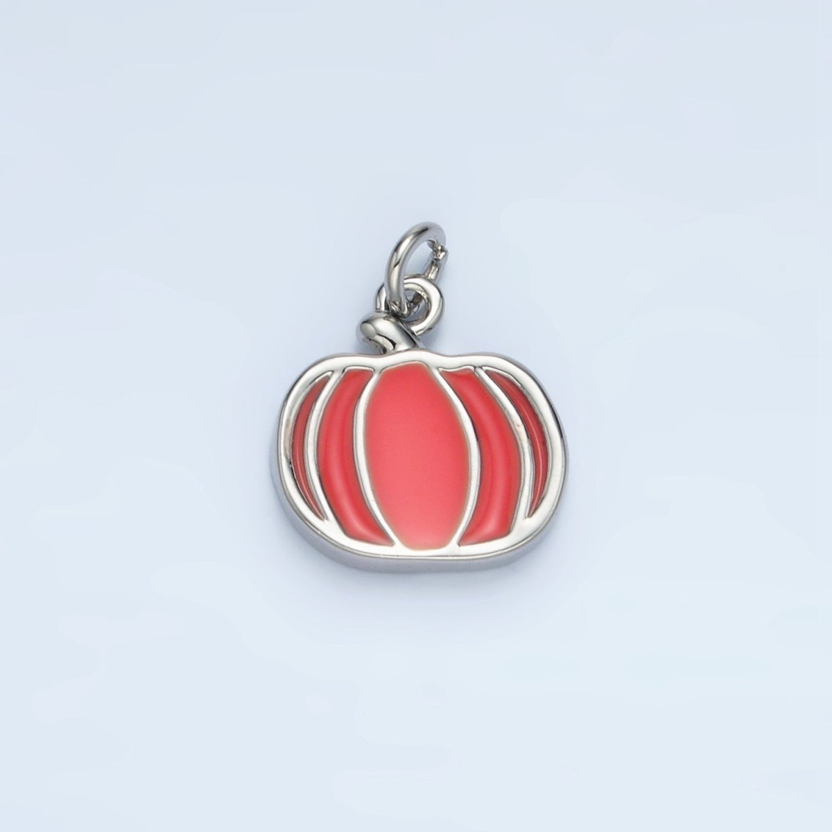 24K Gold Filled Pumpkin Fruit Enamel Charm in Gold & Silver | N927 - DLUXCA