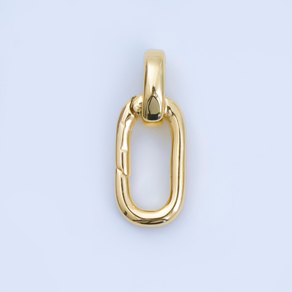 24K Gold Filled Push Gate Minimalist Oblong Link Closure Finding | Z1285 - DLUXCA