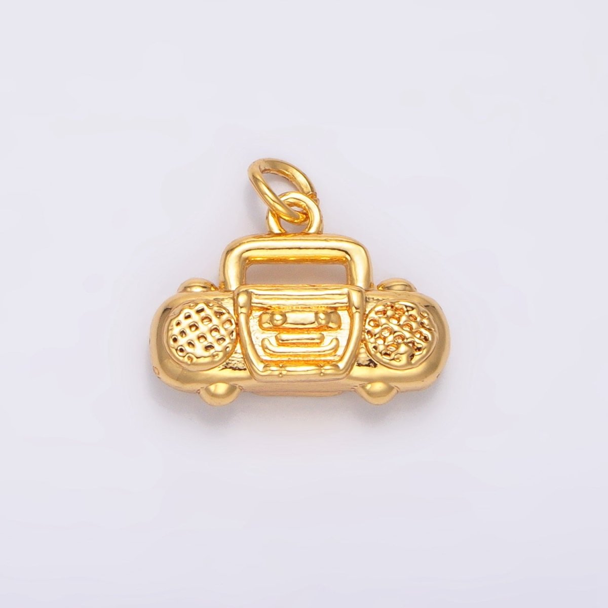 24K Gold Filled Radio Music Multidimensional 3D Charm | W090 - DLUXCA