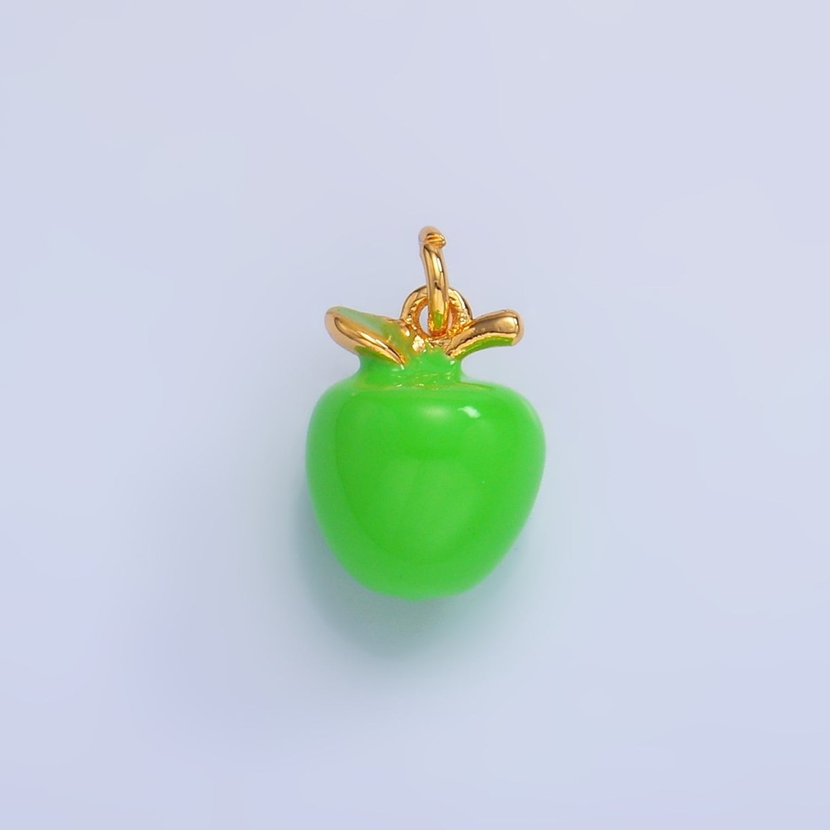 24K Gold Filled Red, Green Apple Fruit Charm | W344 - DLUXCA