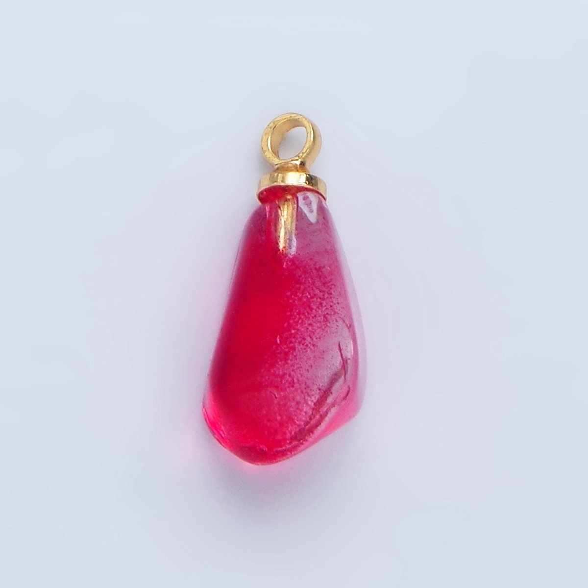 24K Gold Filled Red Pomegranate Seed Glass Charm | X905 X907 - DLUXCA