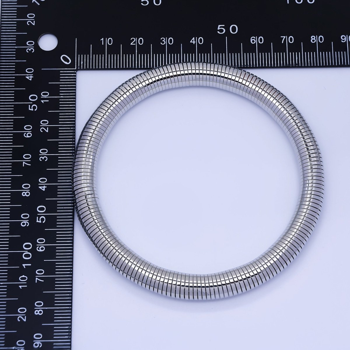24K Gold Filled Ribbed Twisted Rope Flexi Coil Bangle Bracelet in Gold & Silver | WA - 3897 WA - 3896 - DLUXCA