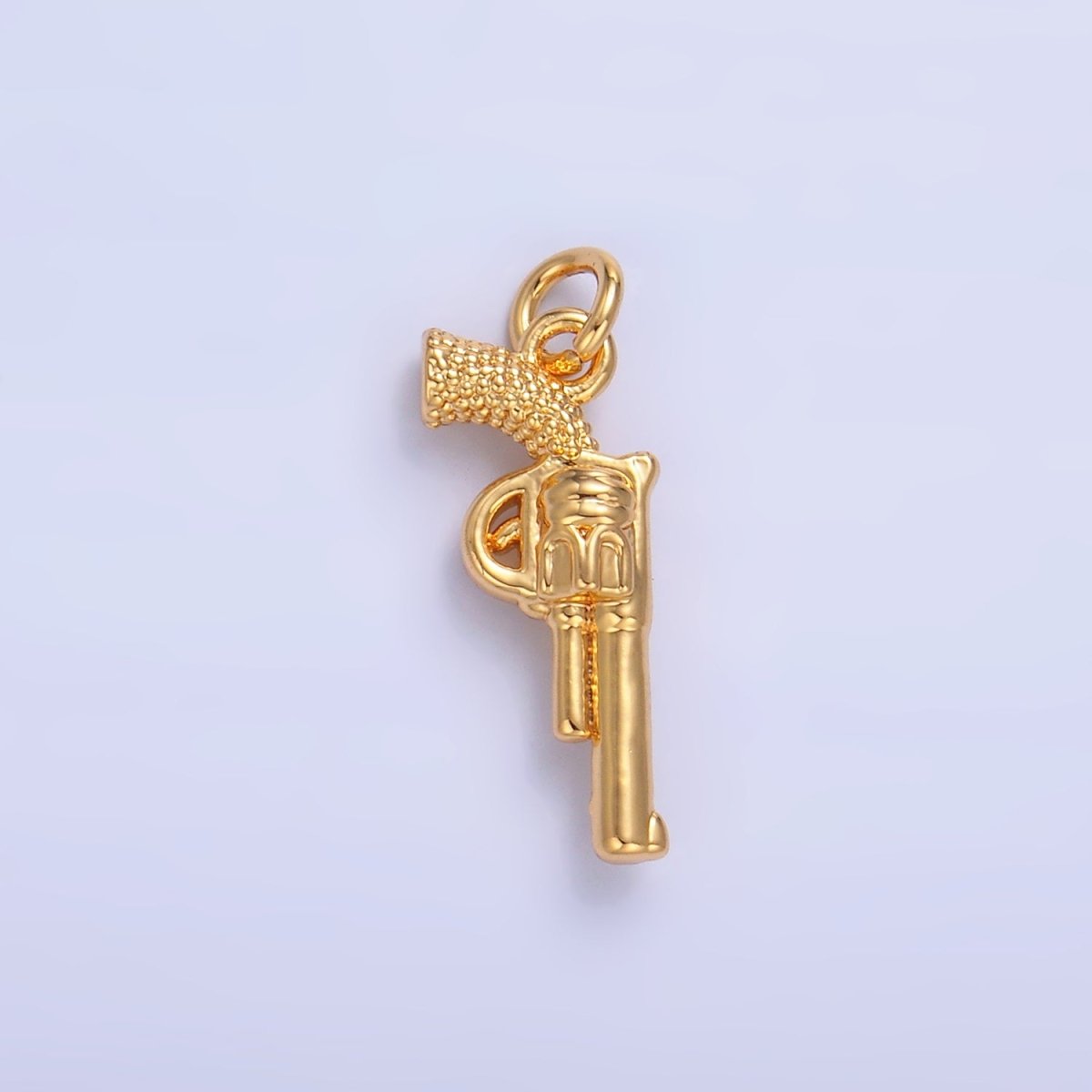 24K Gold Filled Riffle Gun Multidimensional 3D Charm in Gold & Silver | W798 - DLUXCA