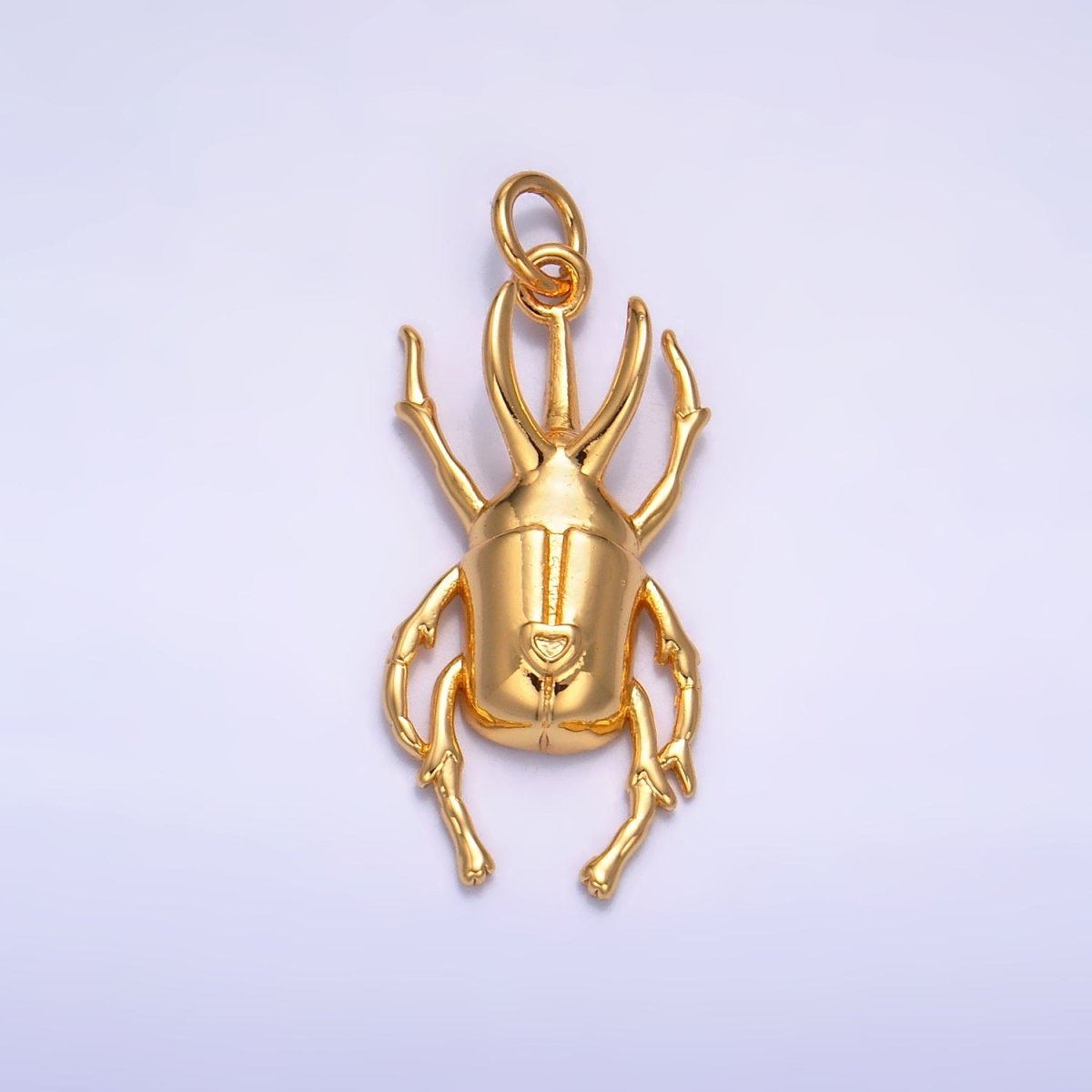 24K Gold Filled Scarab Beetle Insect Animal Charm | W237 - DLUXCA