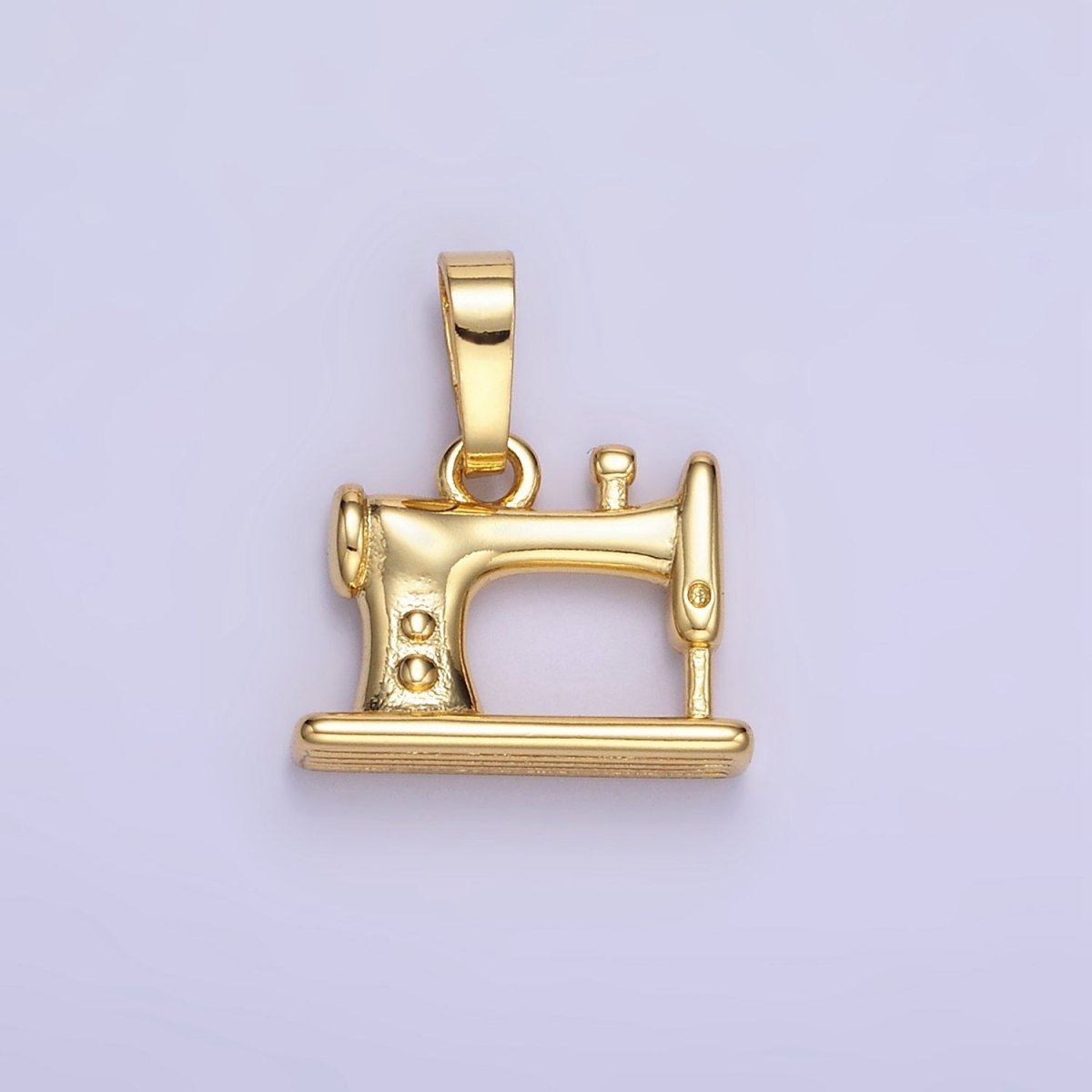 24K Gold Filled Sewing Machine Minimalist Appliance Pendant | AA1347 - DLUXCA