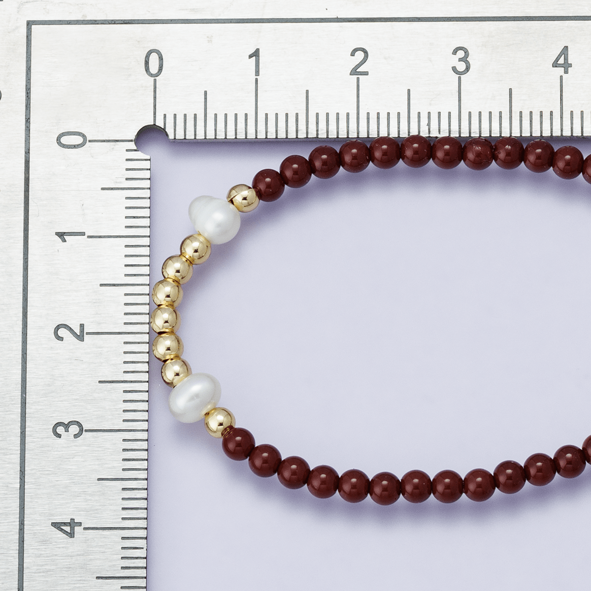 24K Gold Filled Shell Pearl Carnelian Ball Gemstone Paperclip Chain Half 16.5 Inch Necklace | WA - 04209 - DLUXCA