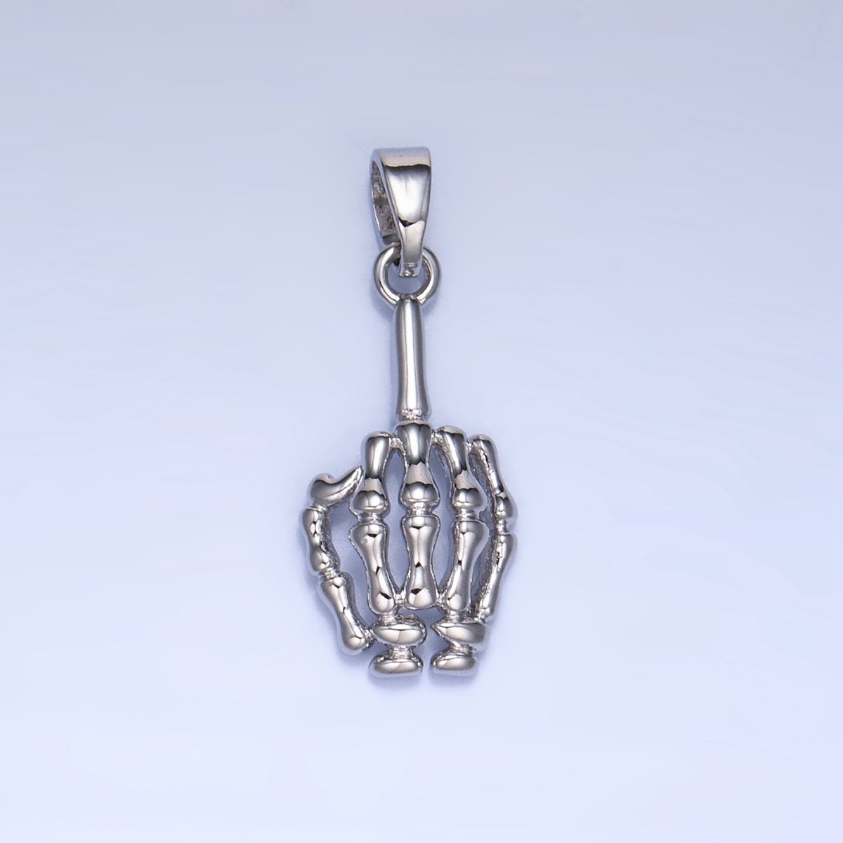 24K Gold Filled Skeleton Hand Minimalist Pendant in Gold & Silver | AA993 - DLUXCA