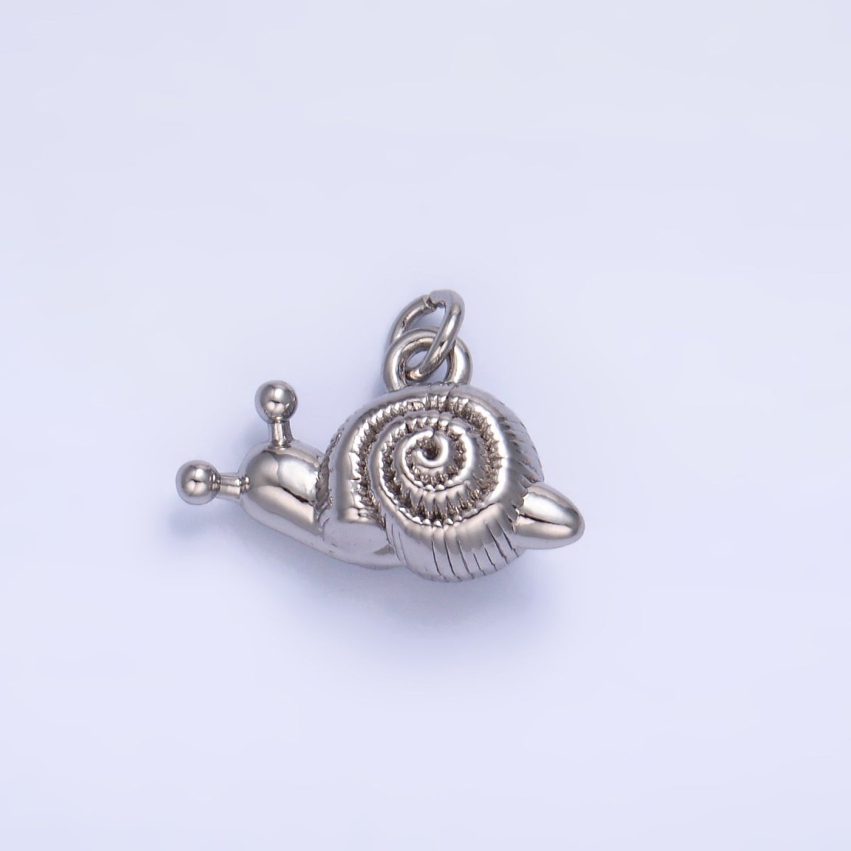 24K Gold Filled Snail Animal 3D Multidimensional Charm in Gold & Silver | W348 - DLUXCA