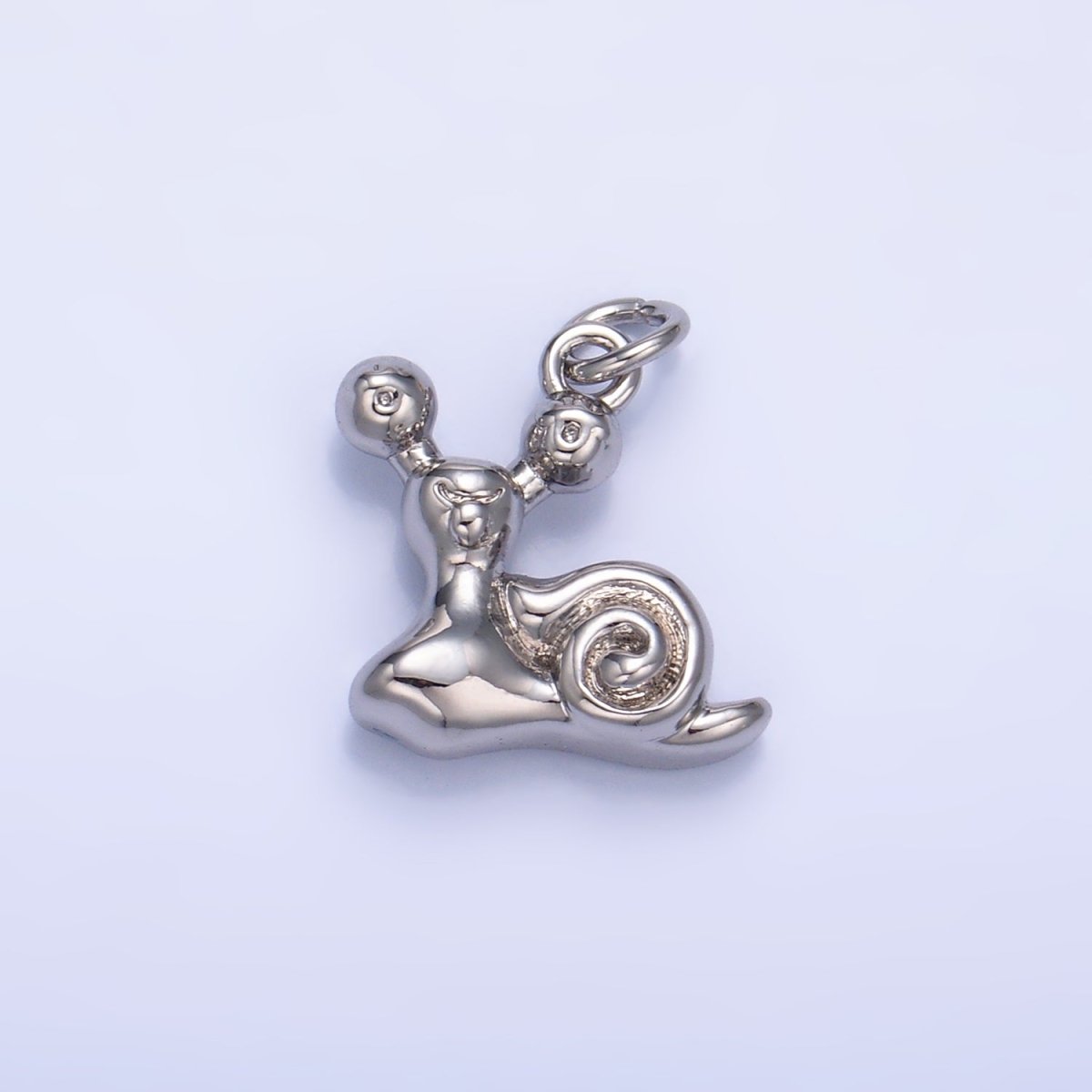 24K Gold Filled Snail Animal 3D Multidimensional Charm in Gold & Silver | W362 - DLUXCA