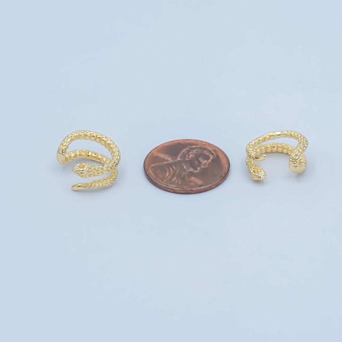 24K Gold Filled Snake Serpent Ear Cuff Earring | AI090 - DLUXCA