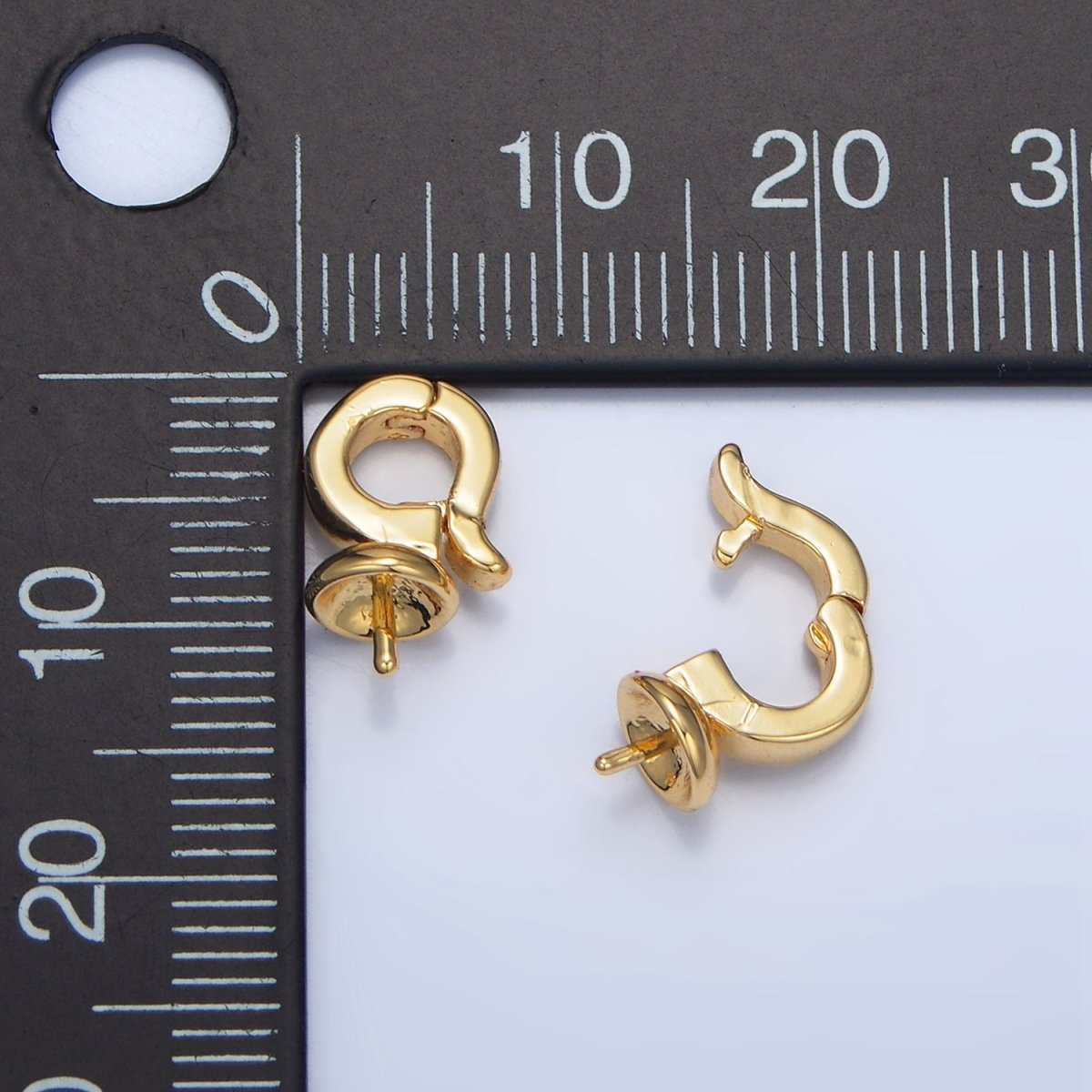 24K Gold Filled Snap Latch Drill Needle Findings | Z971 - DLUXCA