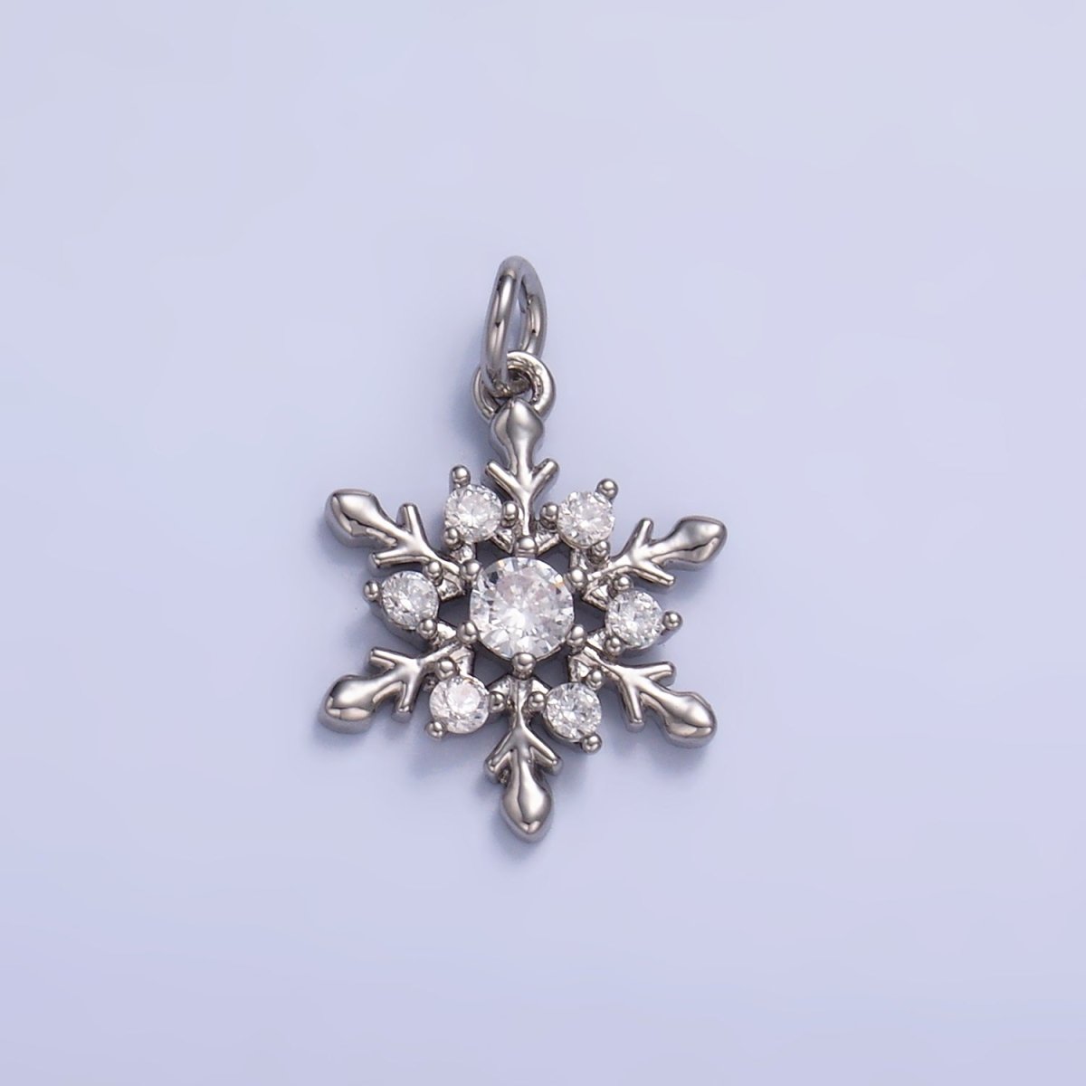 24K Gold Filled Snow Drop CZ Mini Charm in Gold & Silver | W830 - DLUXCA