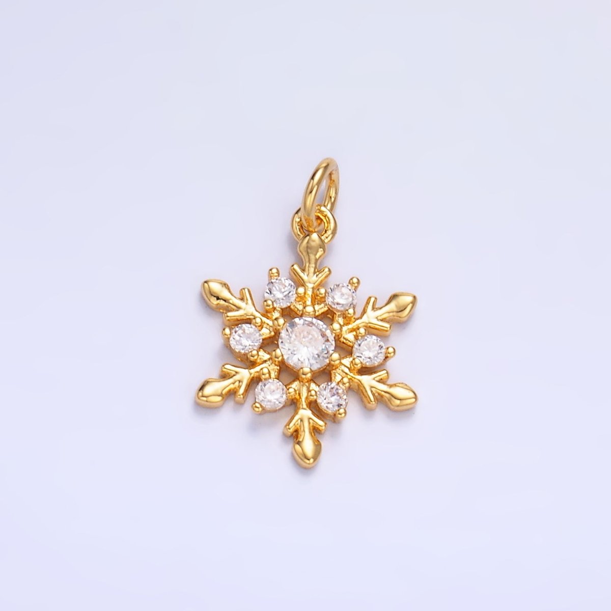 24K Gold Filled Snow Drop CZ Mini Charm in Gold & Silver | W830 - DLUXCA