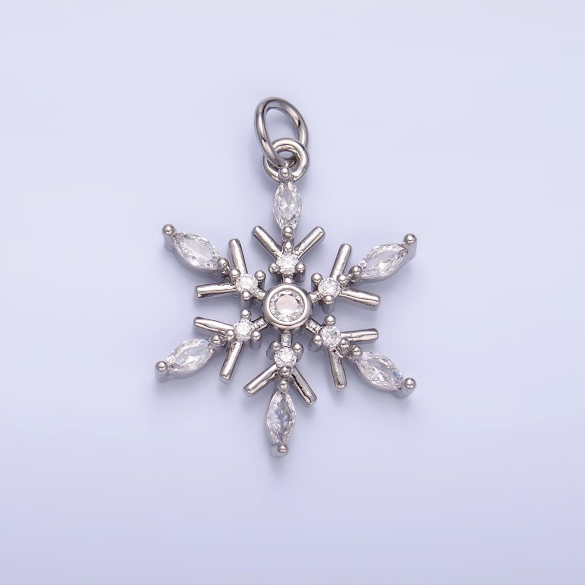 24K Gold Filled Snowdrop CZ Marquise Charm in Gold & Silver | W445 - DLUXCA