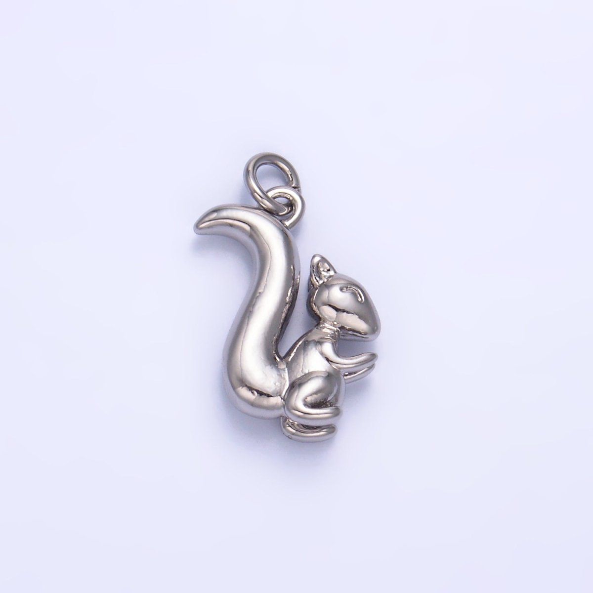 24K Gold Filled Squirrel Animal 3D Multidimensional Charm in Gold & Silver | W347 - DLUXCA