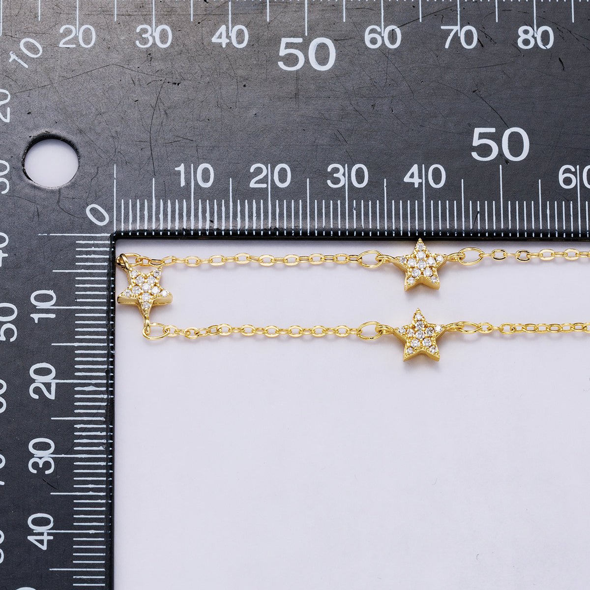 24K Gold Filled Star Charm CABLE Roll Chain Sold by Yard For Jewelry Making, Necklace Bracelet Anklet Supply Component | ROLL - 415 Clearance Pricing - DLUXCA