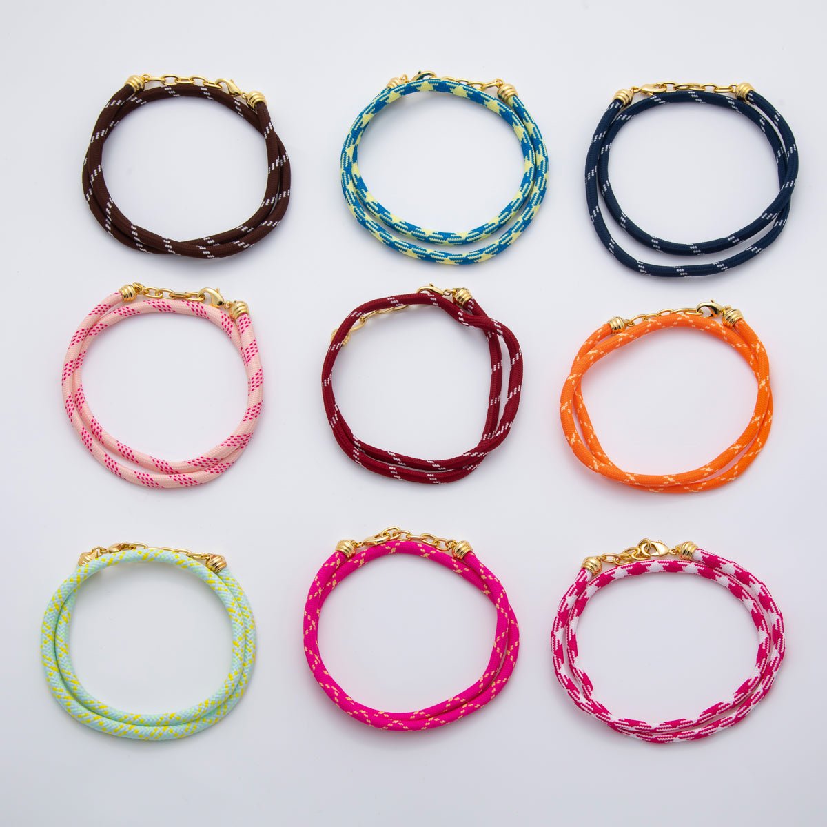 24K Gold Filled Summer Fall Cotton Cord Necklace | WA - A001 ~ WA - 291 - DLUXCA