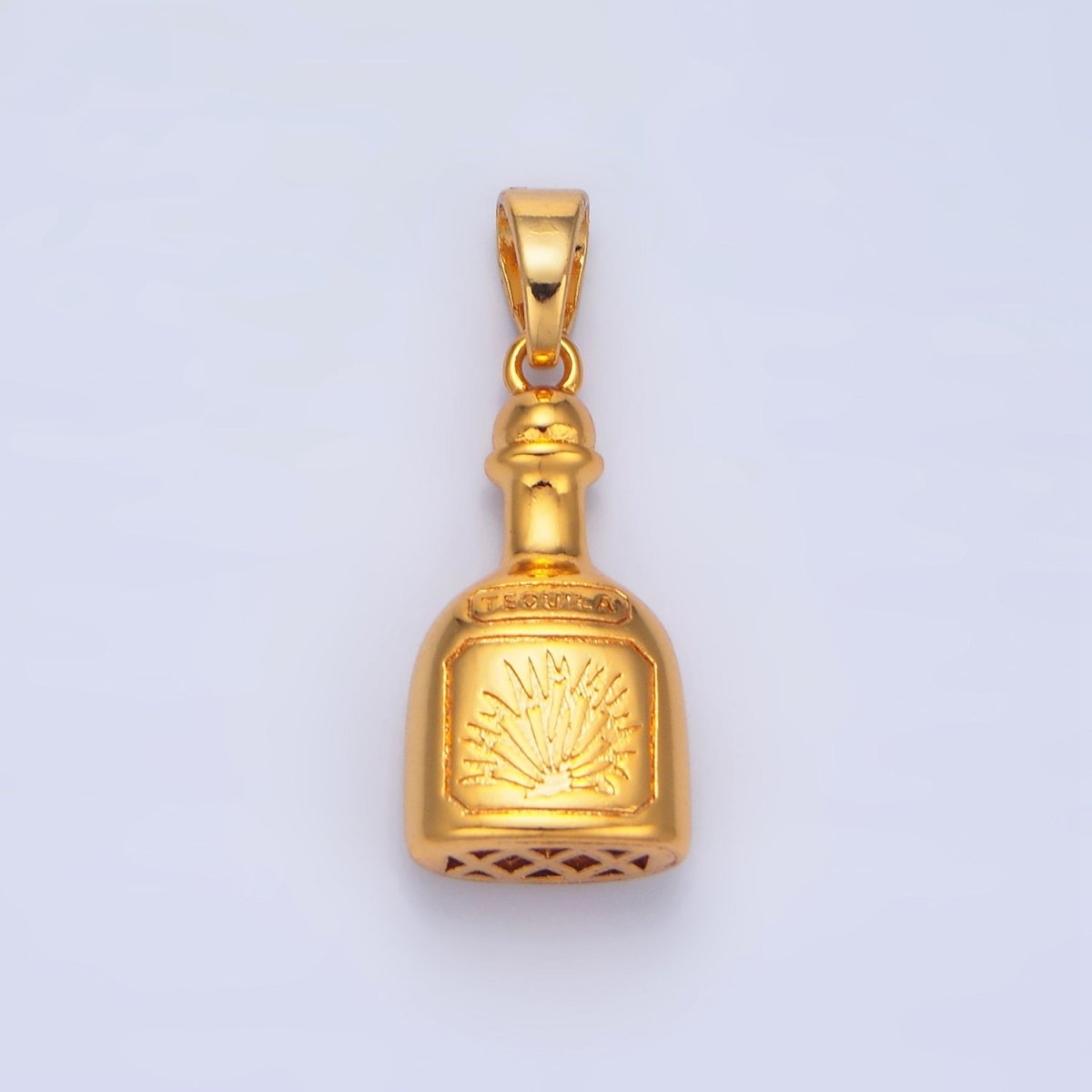 24K Gold Filled Tequila Alcohol Drink Pendant in Gold & Silver | I858 - DLUXCA