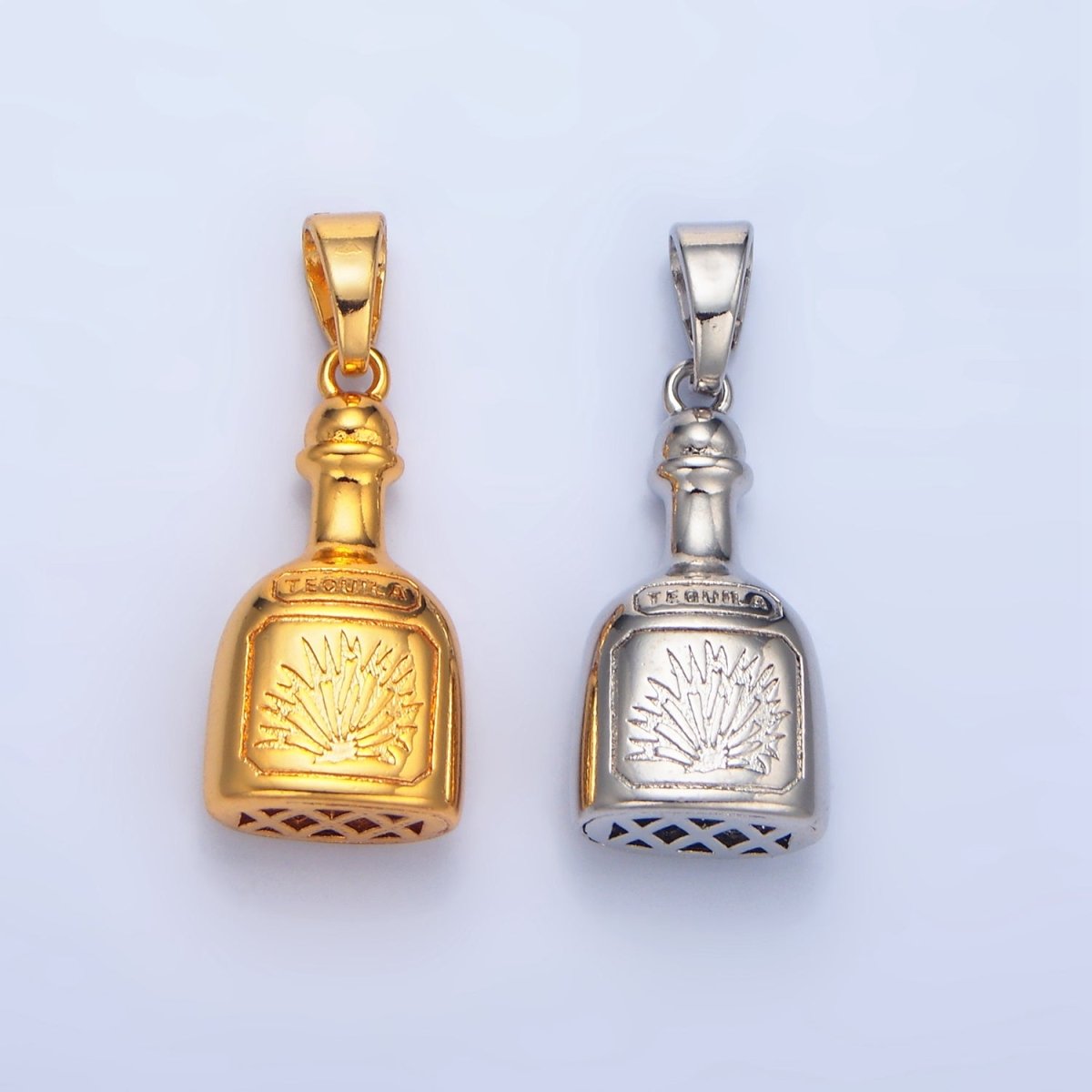 24K Gold Filled Tequila Alcohol Drink Pendant in Gold & Silver | I858 - DLUXCA