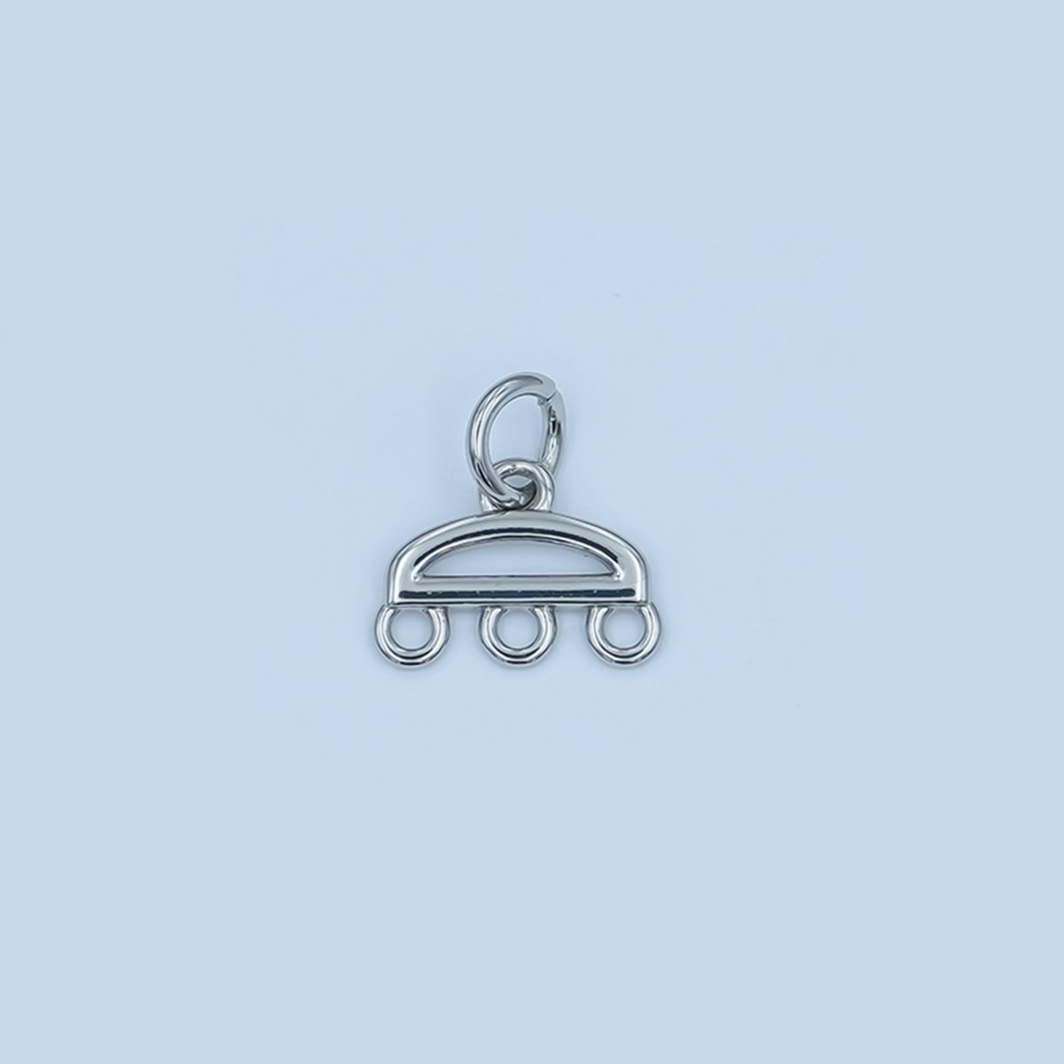 24K Gold Filled Triple Loop Drop Charm Finding in Gold, Silver, Rose Gold & Black | Z1145 Z1146 - DLUXCA