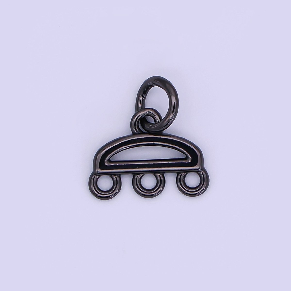 24K Gold Filled Triple Loop Drop Charm Finding in Gold, Silver, Rose Gold & Black | Z1145 Z1146 - DLUXCA