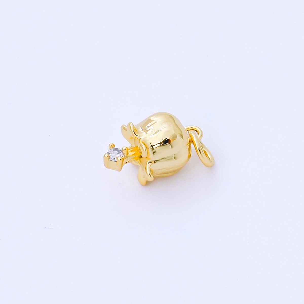 24k Gold Filled Tulip Flower with CZ Tiny Charm | AF1547 - DLUXCA