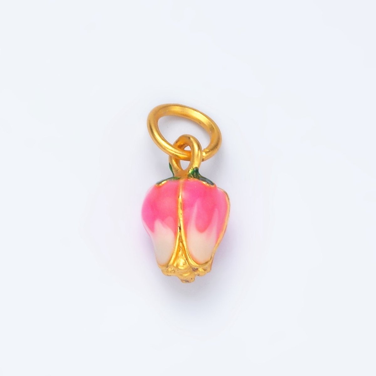 24K Gold Filled Upside - down Tulip Mini Floral Charm | M154 - DLUXCA