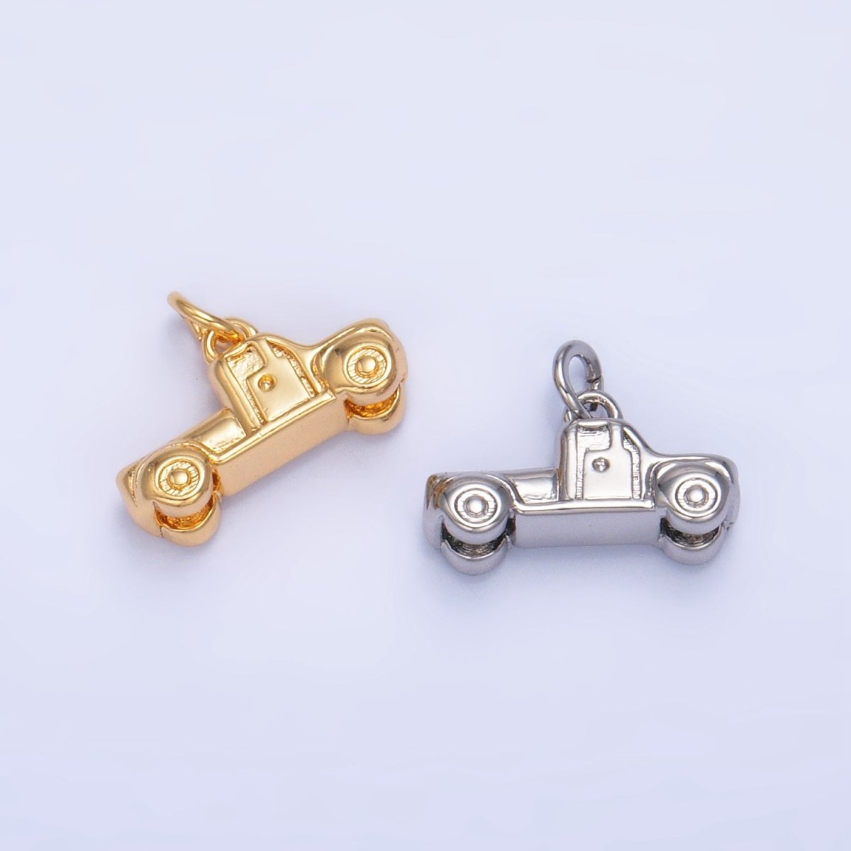 24K Gold Filled Vehicle Pick Up Truck Multidimensional 3D Charm in Gold & Silver | W045 - DLUXCA