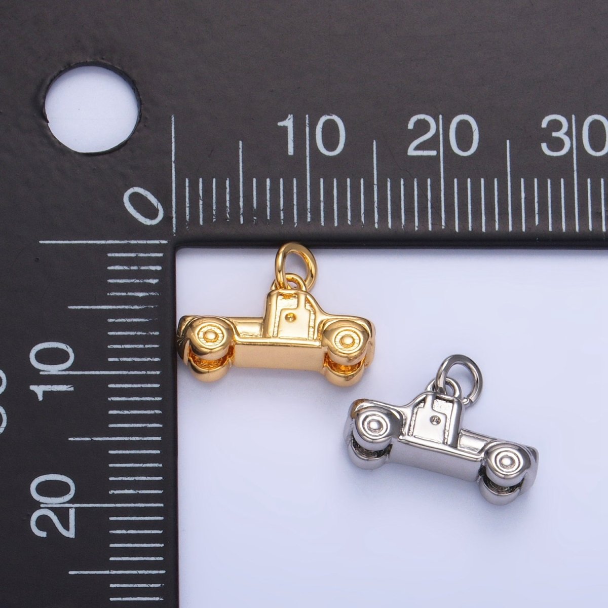 24K Gold Filled Vehicle Pick Up Truck Multidimensional 3D Charm in Gold & Silver | W045 - DLUXCA