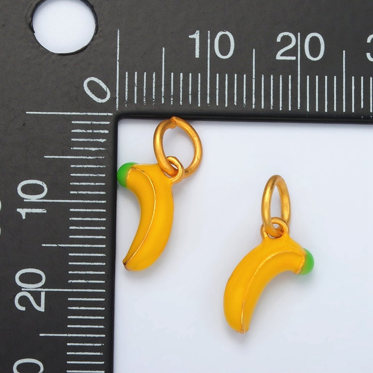 24K Gold Filled Yellow Ripe Banana Fruit Charm | AG916 - DLUXCA