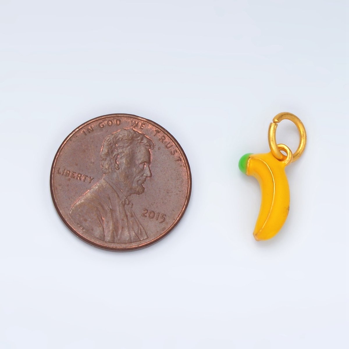 24K Gold Filled Yellow Ripe Banana Fruit Charm | AG916 - DLUXCA