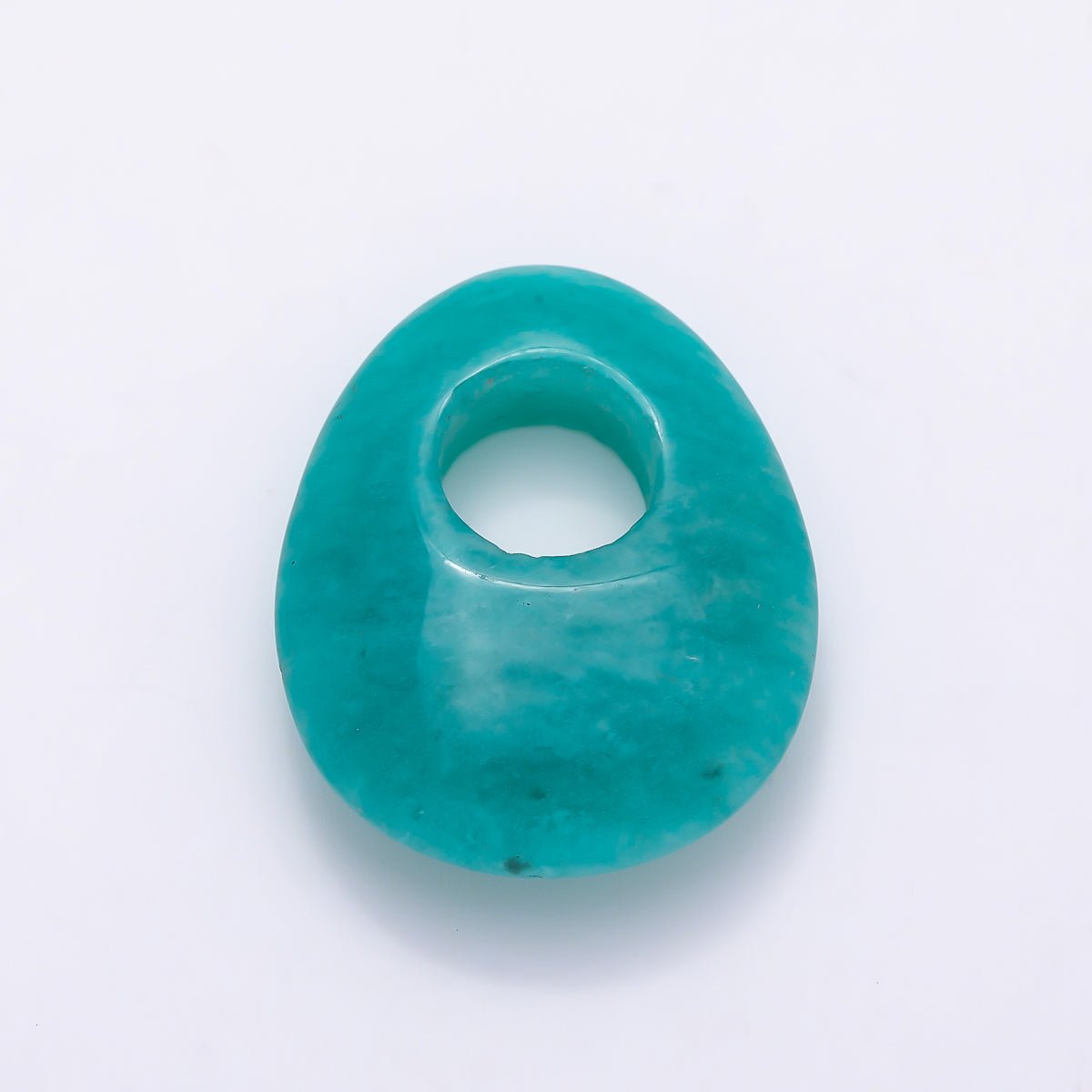 25mm Natural Gemstone Chubby Teardrop Slide Charm Pendant | Findings-00470 ~ Findings-00478 - DLUXCA