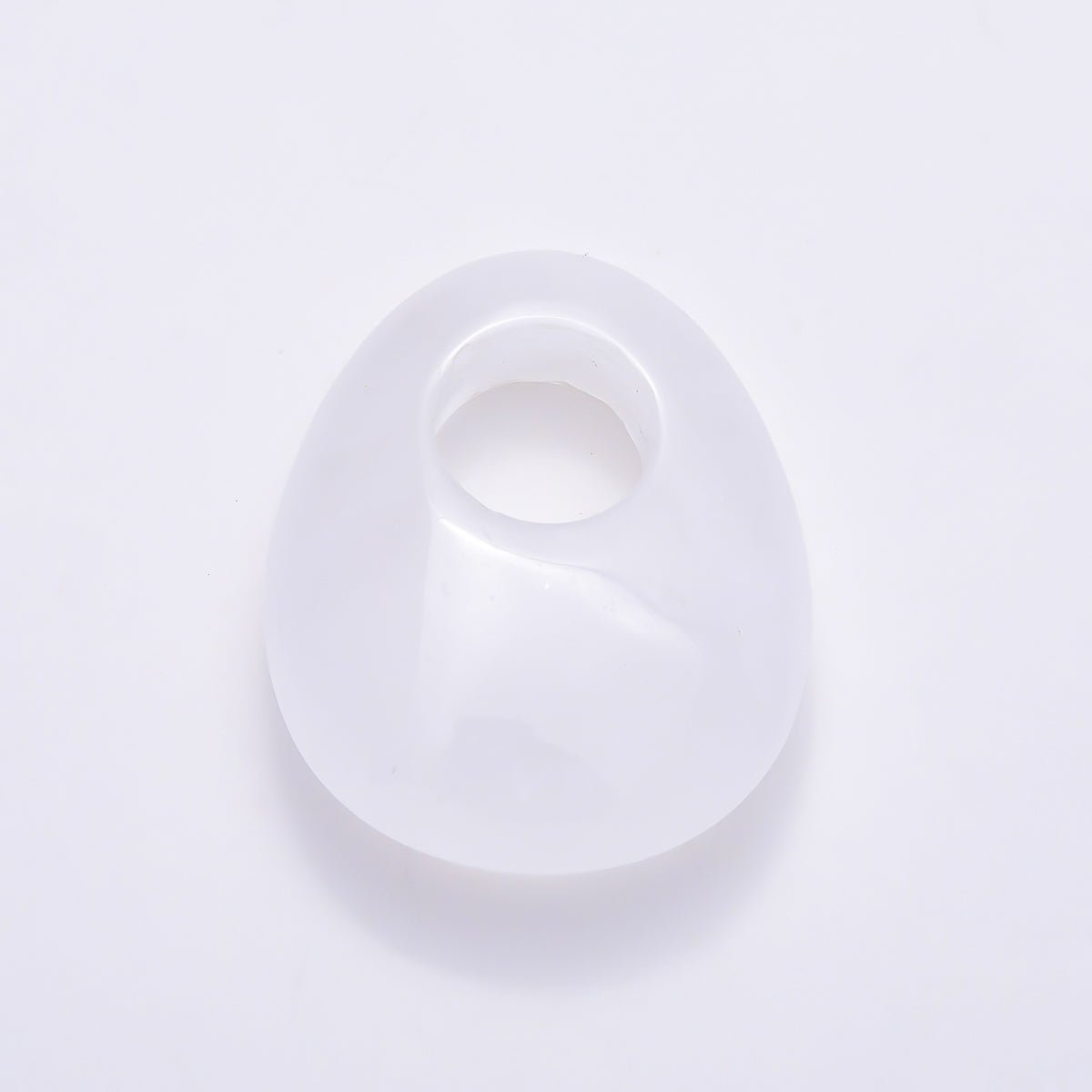 25mm Natural Gemstone Chubby Teardrop Slide Charm Pendant | Findings-00470 ~ Findings-00478 - DLUXCA
