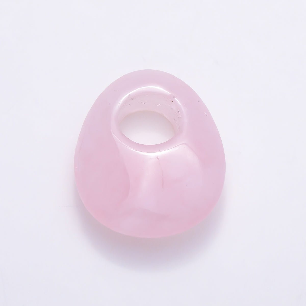 25mm Natural Gemstone Chubby Teardrop Slide Charm Pendant | Findings-00470 ~ Findings-00478 - DLUXCA