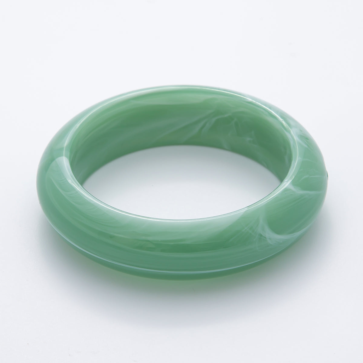 Green Solid Resin Acrylic Wide Bangle Bracelet | WA-3400 ~ WA-3412