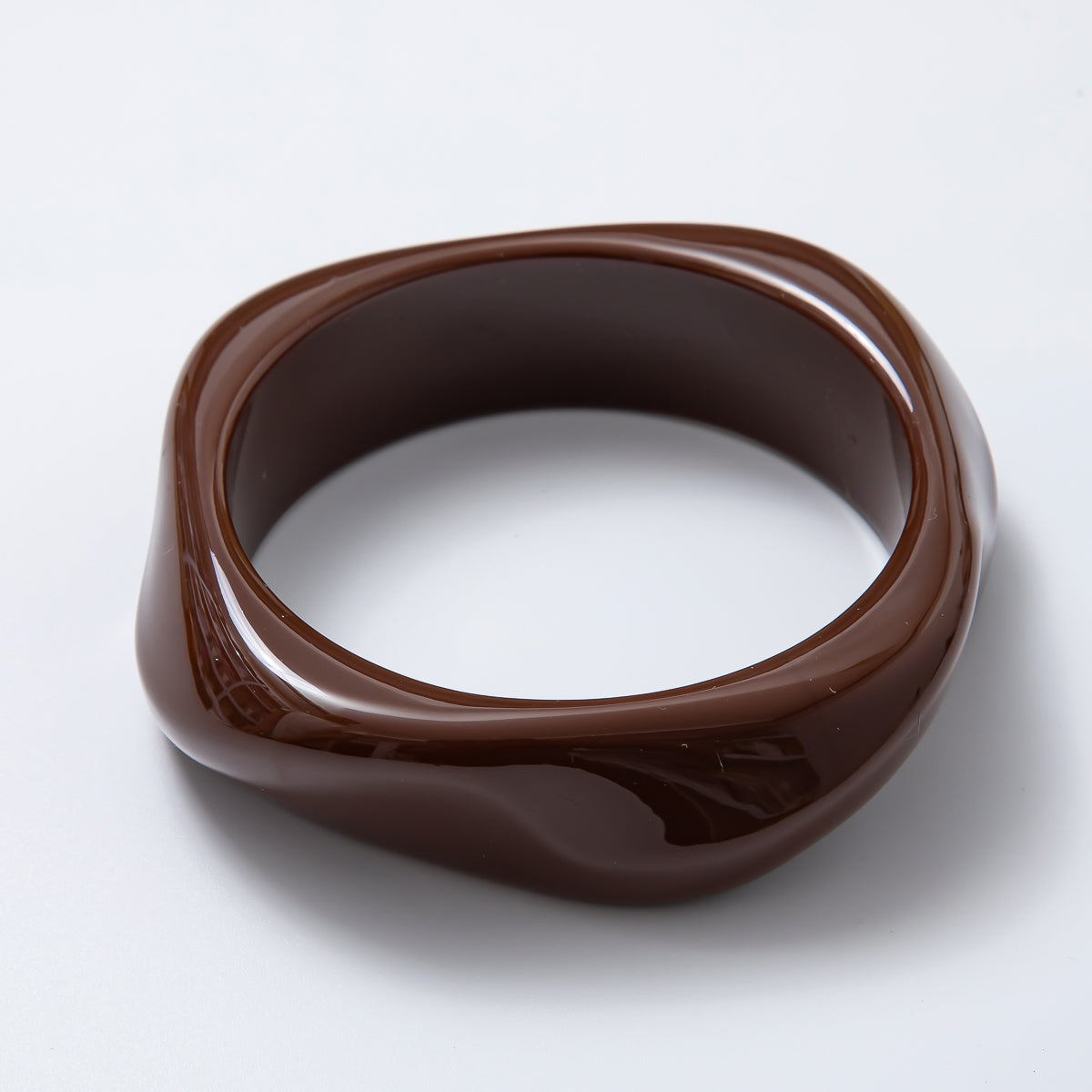 PRE-ORDER : 83mm Black, White, Brown Resin Irregular Freeform Round Bracelet  | WA-3417 WA-3418 WA-3421 WA-3422, WA-3425 - WA-3427